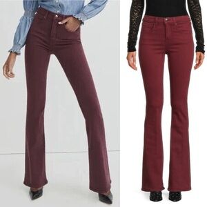 NEW! Veronica Beard- Beverly Skinny Flare High Rise Size 24 Merlot Burgundy